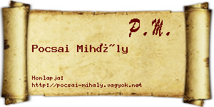 Pocsai Mihály névjegykártya